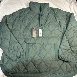 Alpine Design Anorak Pullover Jacket Womens Water Repellent Evergreen $98 Large